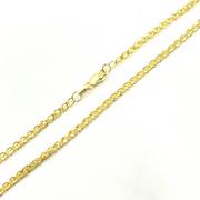 14K Solid Gold Wheat Chain